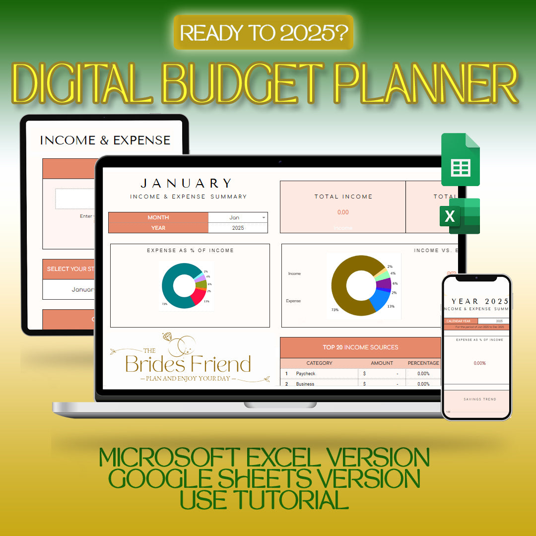 Digital Budget Planner - The Brides Friend